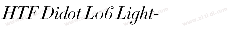 HTF Didot L06 Light字体转换